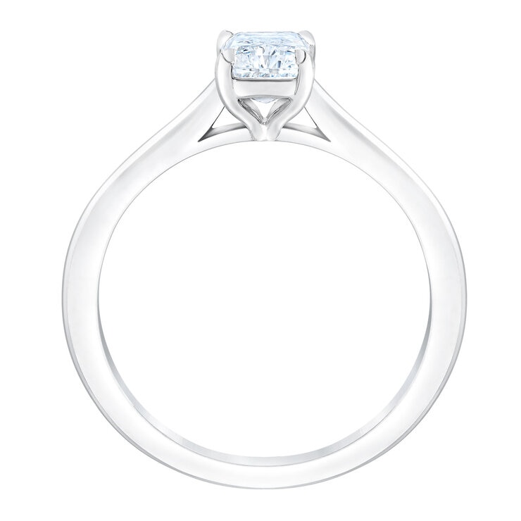 1.00 ctw Radiant Cut Diamond Solitaire Ring, Platinum 1.00 ctw Radiant Cut Diamond Solitaire Ring, Platinum