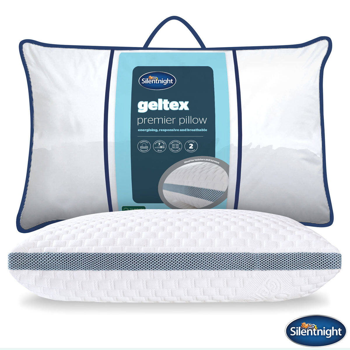 Silentnight geltex pillow two pack