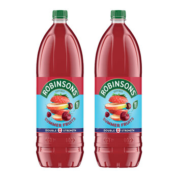 Robinsons Real Fruit Double Strength Summer Fruits, 2 x 1.75L