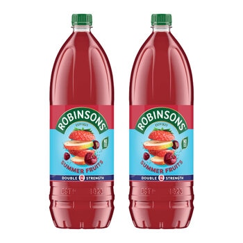 Robinsons Real Fruit Double Strength Summer Fruits, 2 x 1.75L