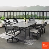 Agio Formia 7 Piece Cushioned Dining Patio Set + Cover