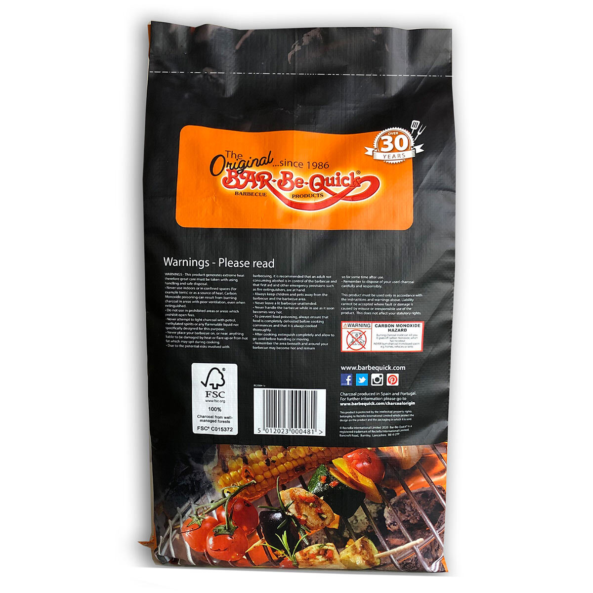 Bar-Be-Quick Charcoal Briquettes, 15kg