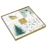 Hallmark Hand Crafted Christmas Card Assortment: Let It Snow - 40 Pack
