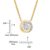 0.28ctw Round Brilliant Cut Diamond Pendant, 14ct Yellow Gold