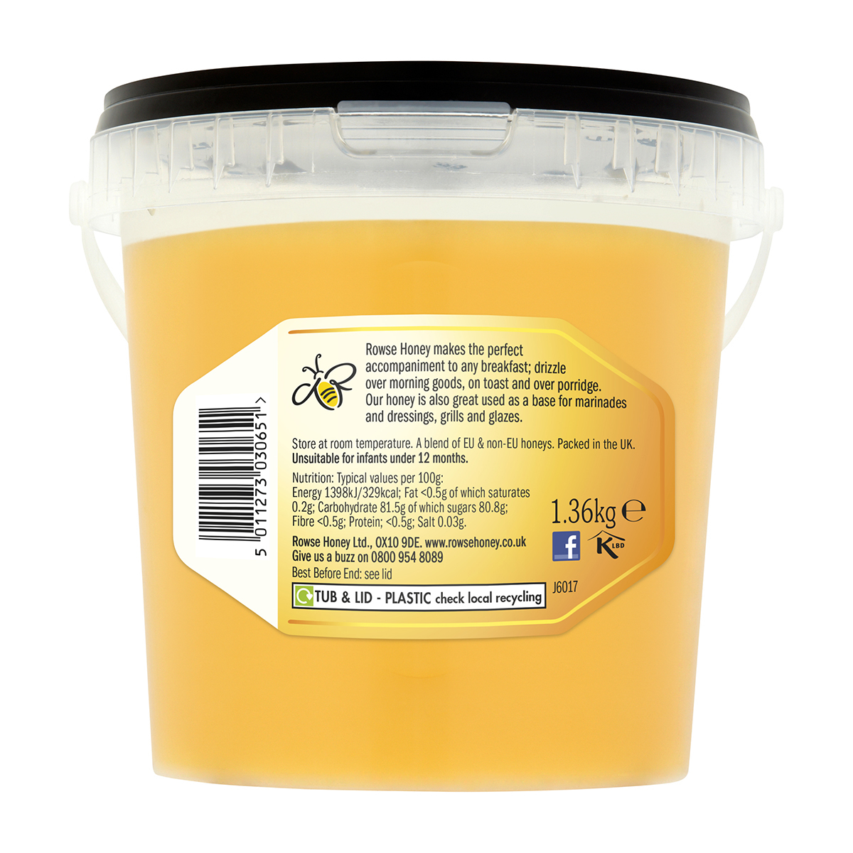 Rowse Set Honey Nutritional Information