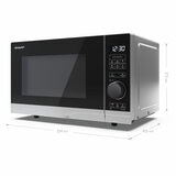 Side Profile of Sharp Compact 20 Litre 700W Solo Digital Microwave with measurement Side Profile of Sharp Compact 20 Litre 700W Solo Digital Microwave with measurement