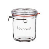 Luigi Bormioli Lock-Eat Glass Jars, 3 Piece Set with Lids