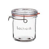 Luigi Bormioli Lock-Eat Glass Jars, 3 Piece Set with Lids