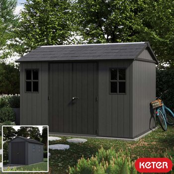 Keter Newton Plus 11ft 5" x 7ft 6" (3.5 x 2.3m) Storage Shed in 2 Configurations