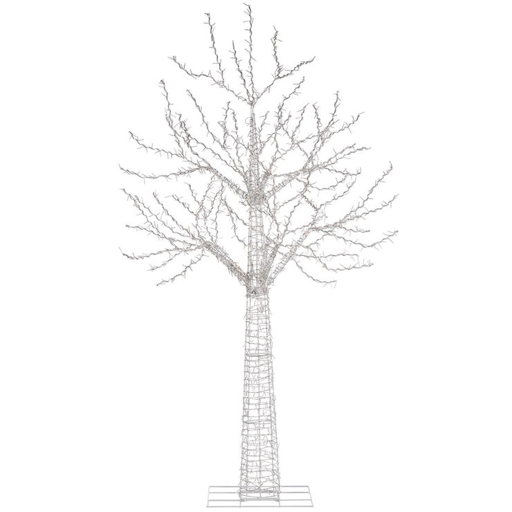 View of Fully Lit tree on a white background