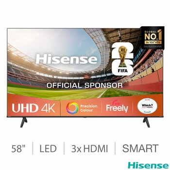 Hisense 58E6QTUK 58 Inch 4K Ultra HD Smart TV