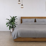 Panda 100% Bamboo Duvet Cover and Pillow Case Set in Quiet Grey