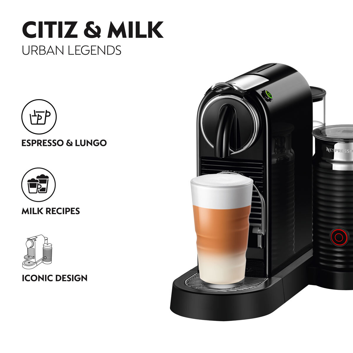 Features of Magimix Citiz Coffee Machine with Milk function