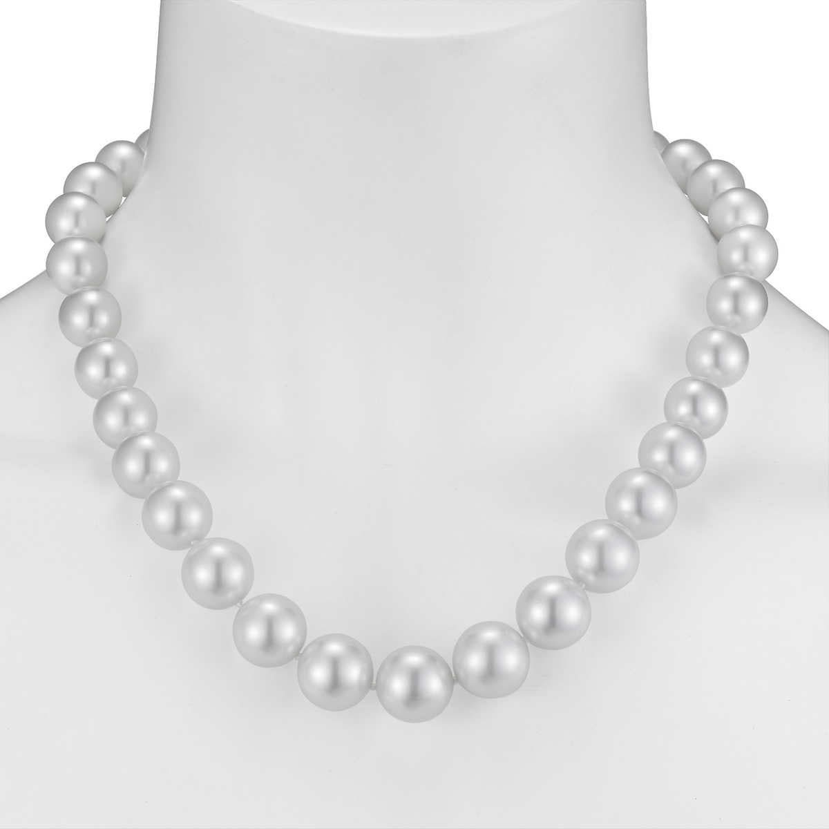 1416mm South Sea White Pearl Necklace, 18ct Yellow Gold Costco UK