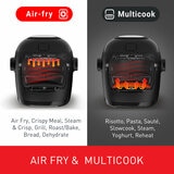Lifestyle image of Tefal Multicook with Steamer with actifry technology with air frying and stirring