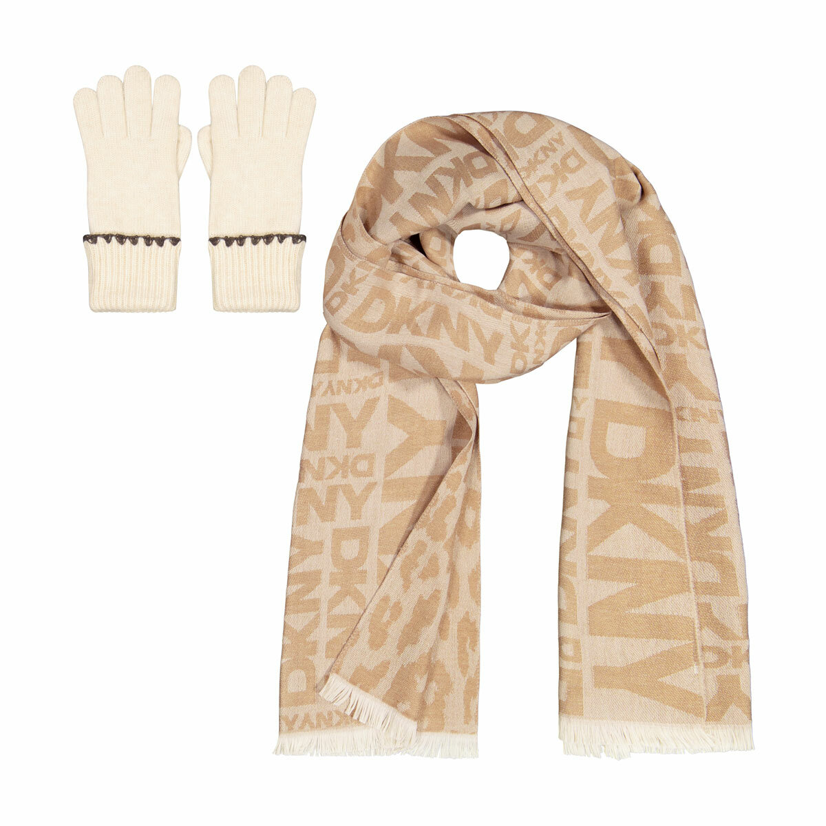 DKNY Ladies Scarf & Glove Set