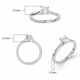 0.50ct Brilliant Cut Diamond Solitaire Ring, Platinum