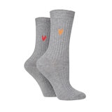 Caroline Gardner Ladies Bamboo Leisure Sock 6 Pack in Pink