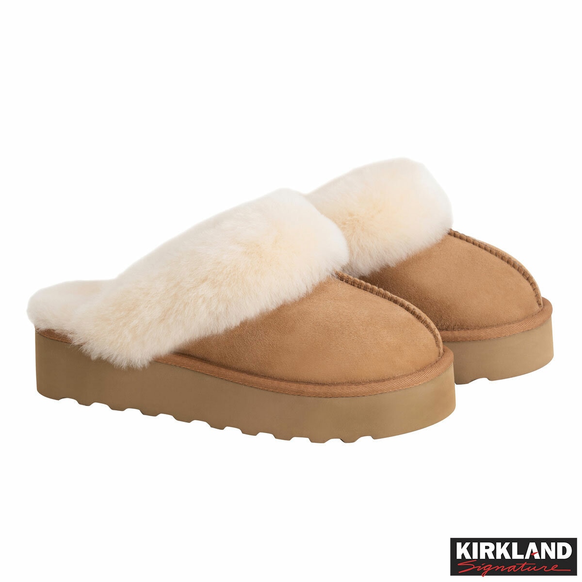 KS Ladies Shearling Platform Slipper