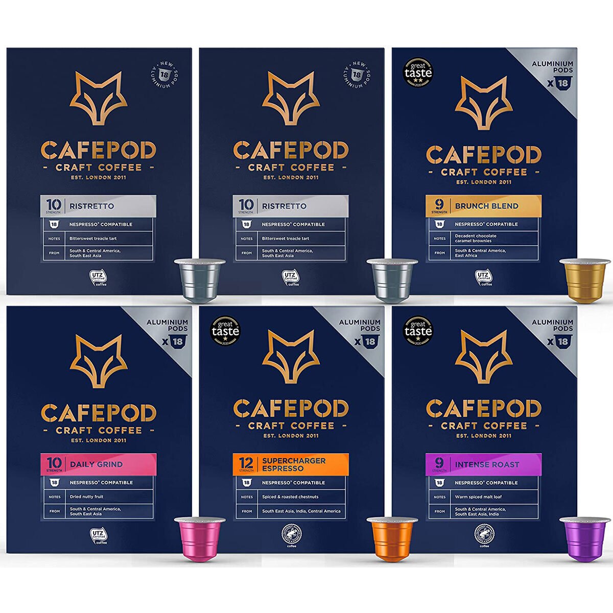 Cafepod Variety Nespresso Compatible Coffee Pods, 108 Ser...