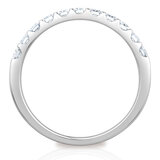 0.50ctw Round Brilliant Cut Diamond Half Eternity Ring, 18ct White Gold