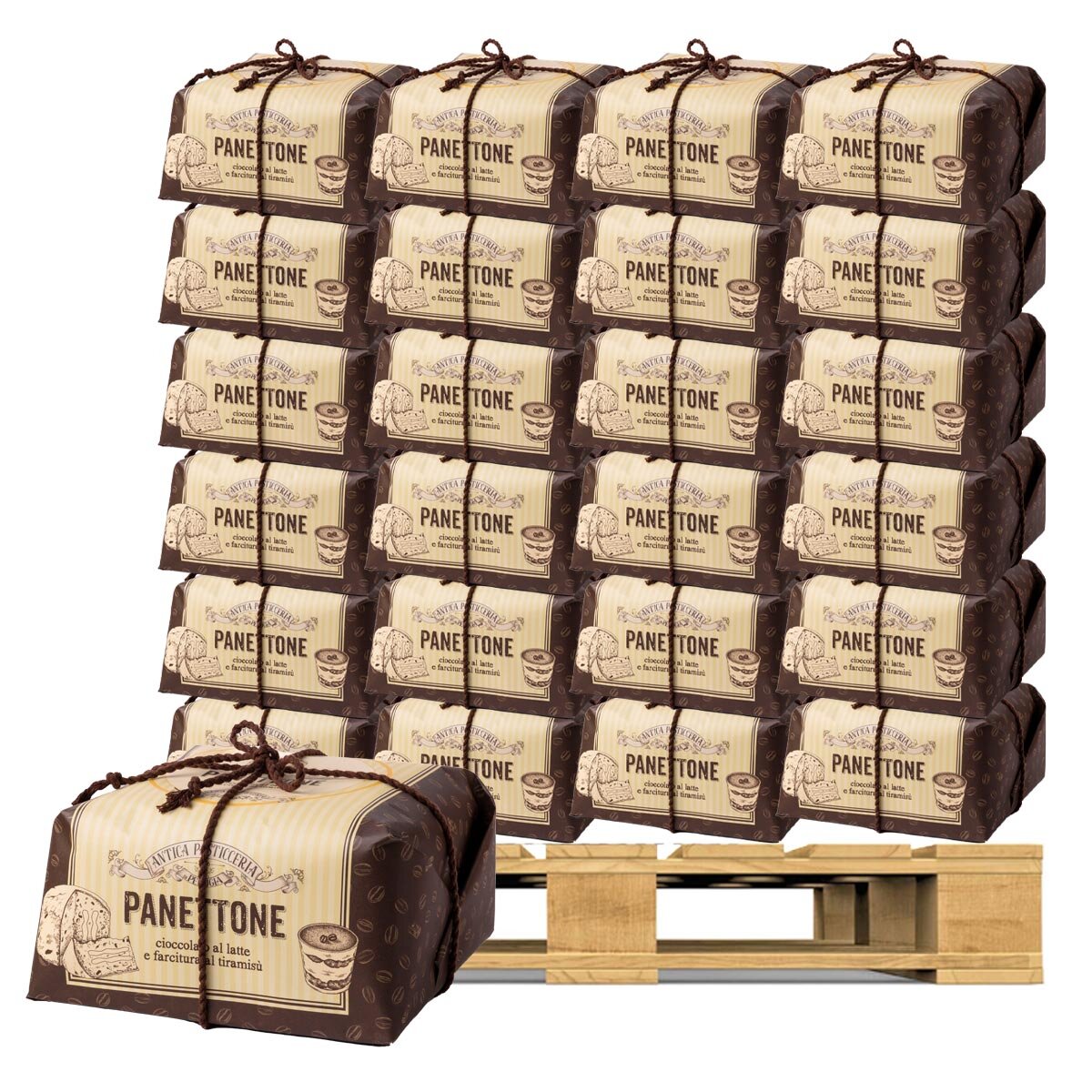 Antica Pasticceria Tiramisu & Chocolate Chip Hand Wrapped Panettone, 1kg