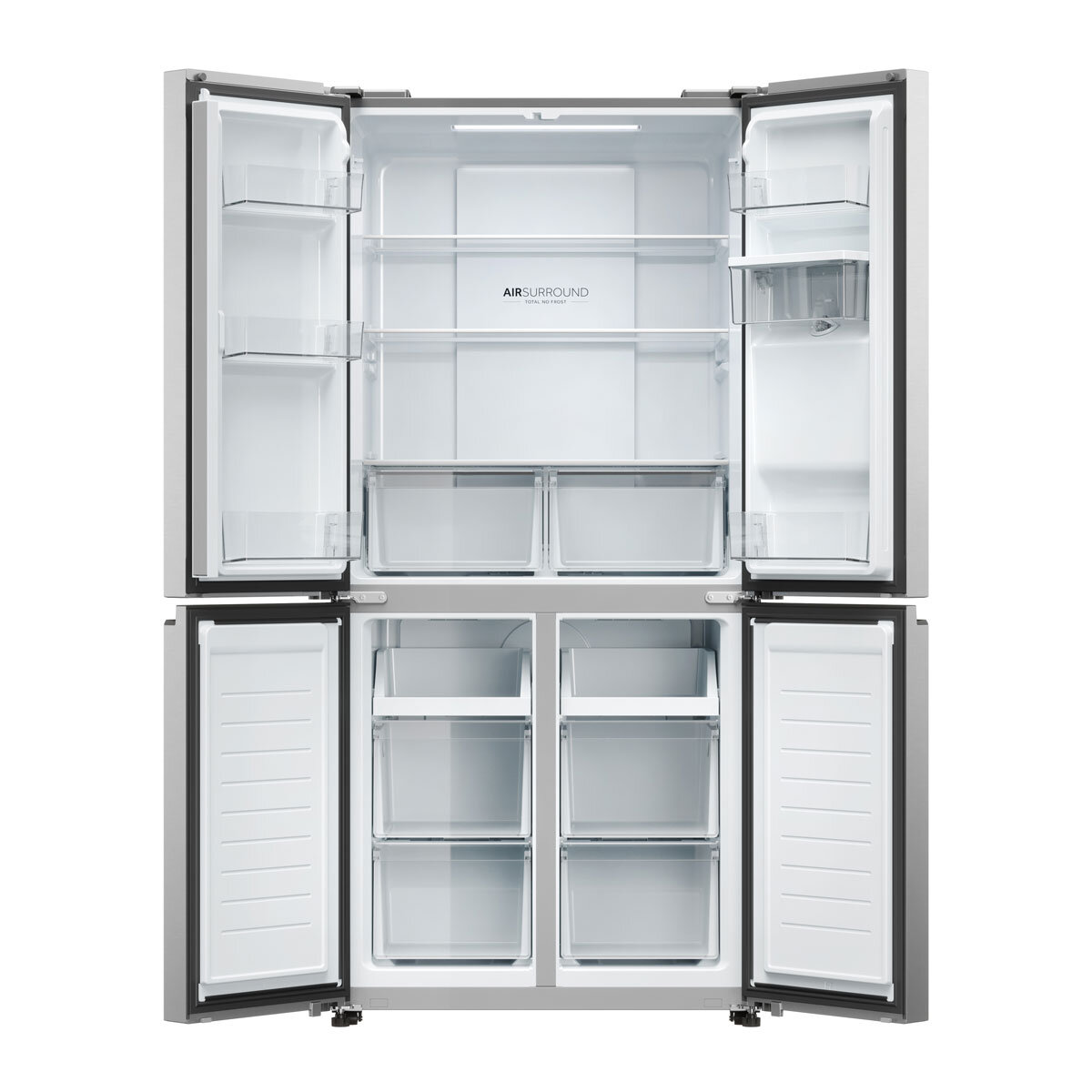 Haier Series 3 HCR3818EWMM Multi Door Fridge Freezer, E Rated in Inox