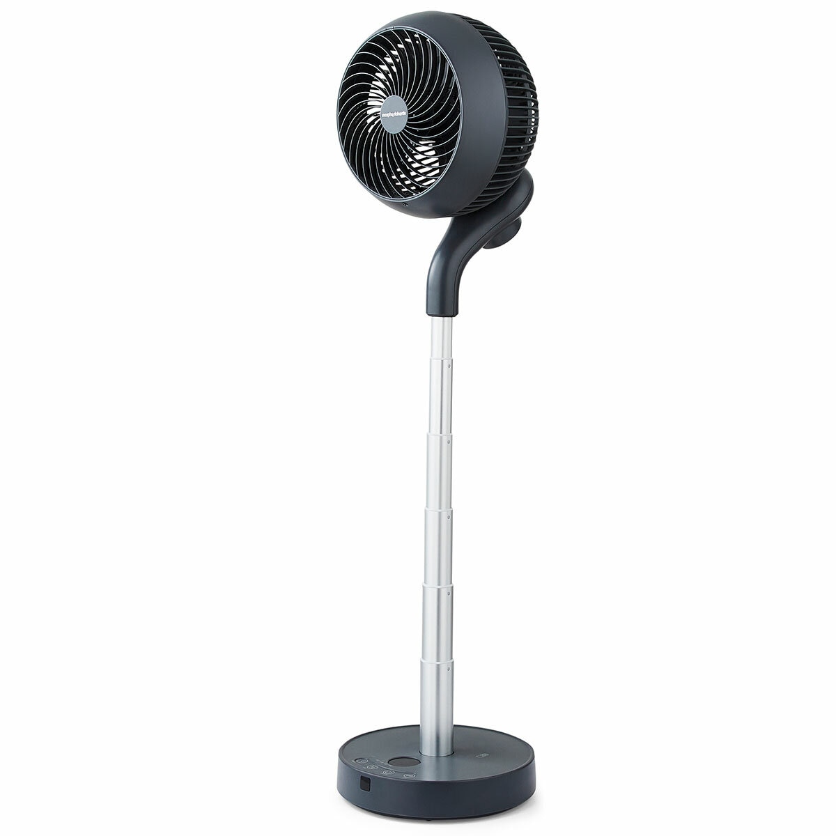 Side profile of Air Flex 8" 360° Oscillating Telescopic Travel Air Circulator extended