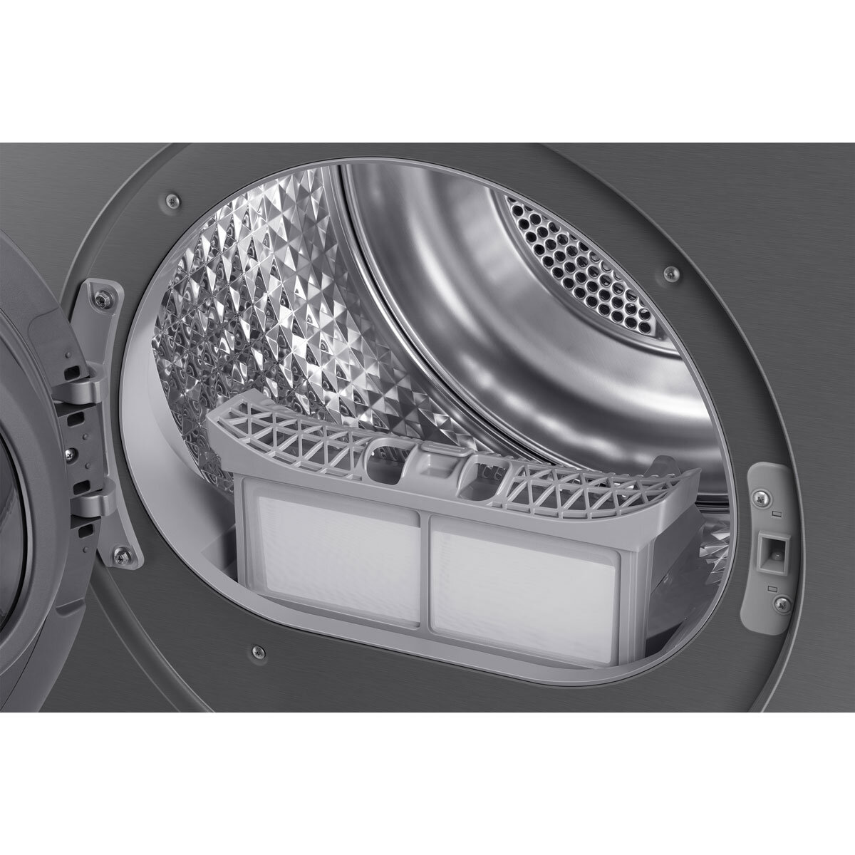 Samsung DV90F09F4SU1 9kg Heat Pump Dryer, A+++ Rated in Dark Steel