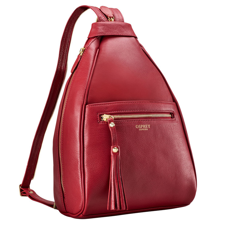 Osprey London Hampstead Leather Rucksack in Red | Costco UK
