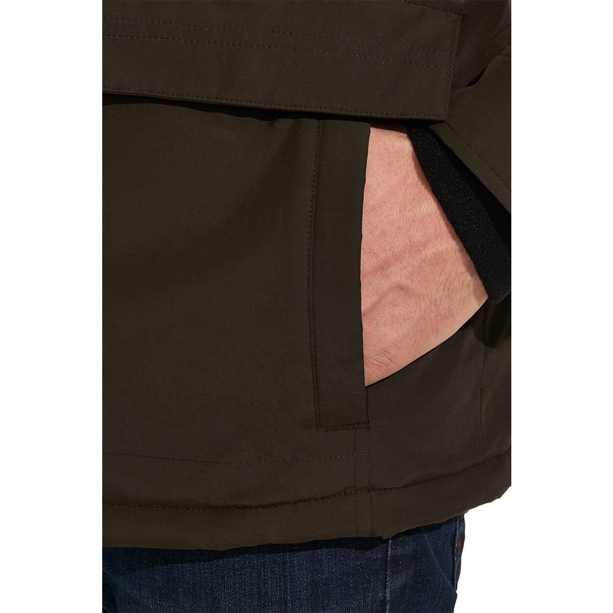 Weatherproof Men's Techno Cotton Hooded Parka in Green Costco UK