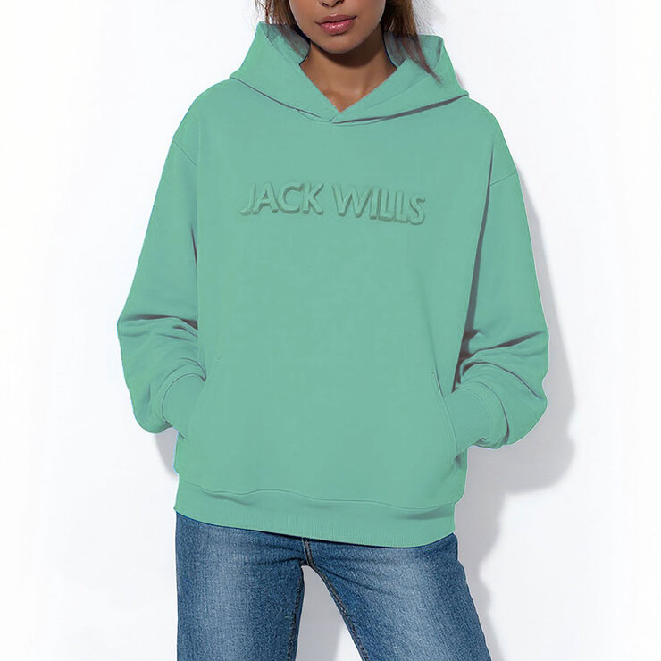 Jack Wills Ladies Embossed Logo Hoody