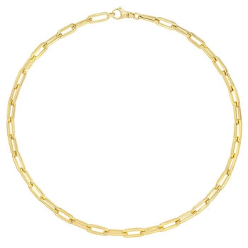 14ct Yellow Gold Paperclip Necklace