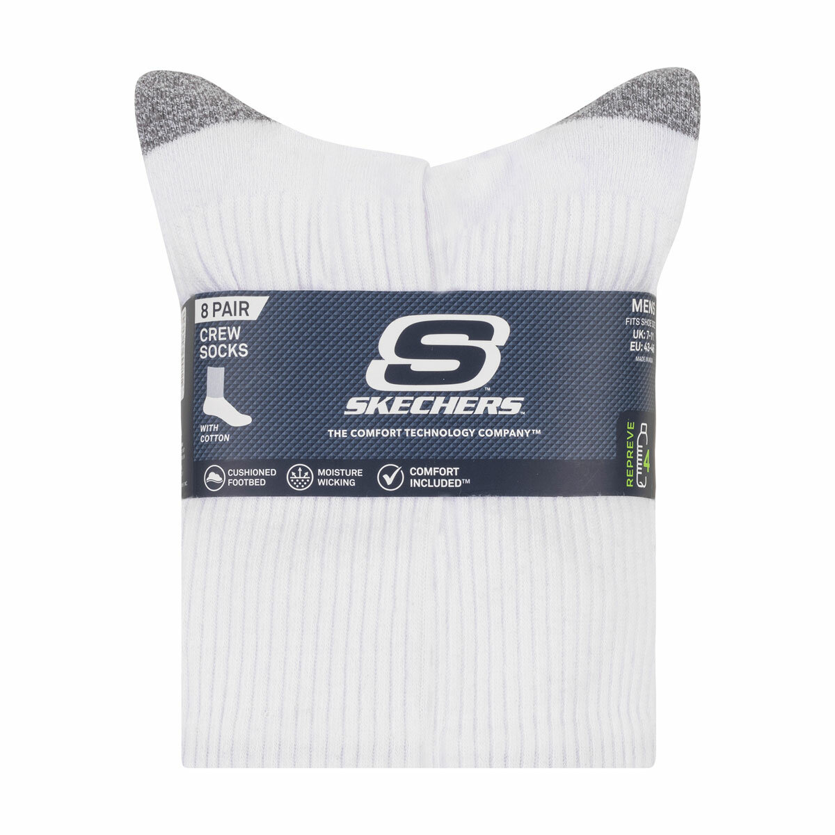 Skechers Men's Crew Sock 8 Pack