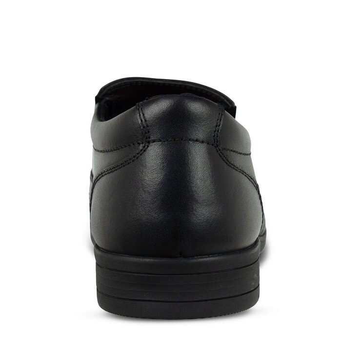 Terms Harvey Boys Black Leather Sleek Slip on Shoe