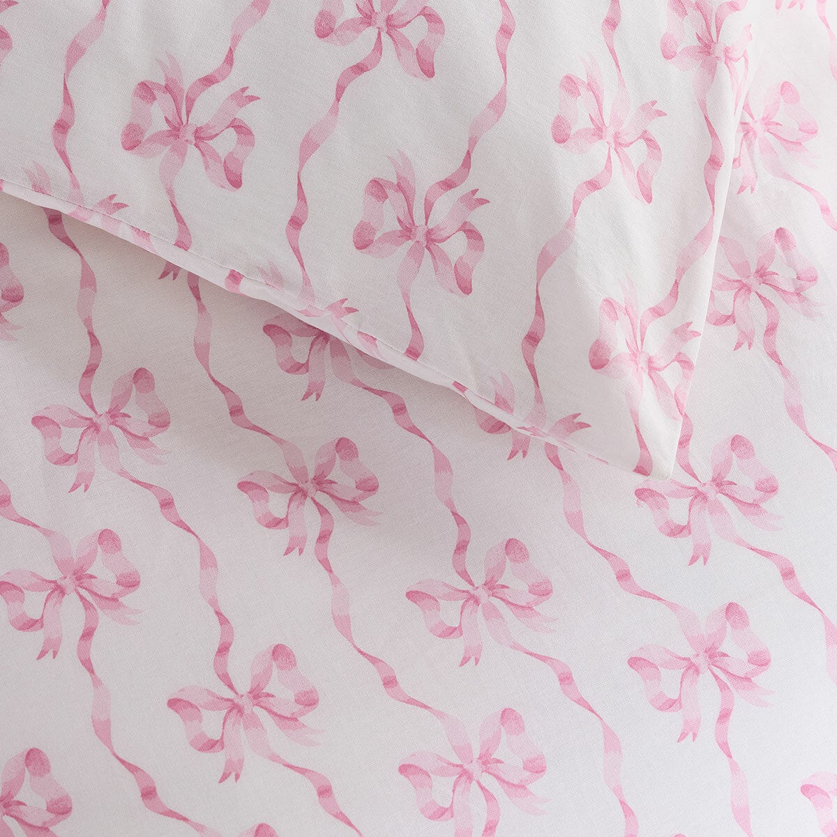Cath Kidston Pink Ribbons And Bows Reversible Cotton Duvet Cover Set In 4 Sizes Cath Kidston Pink Ribbons And Bows Reversible Cotton Duvet Cover Set In 4 Sizes