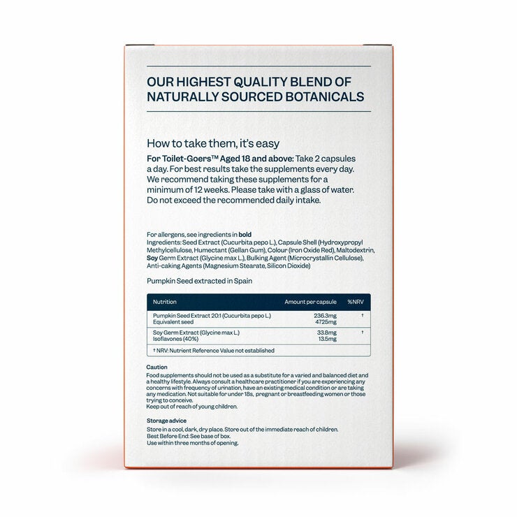 Jude Bladder Health Supplements Nutritional Information
