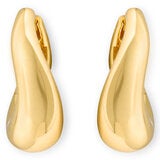 14ct Yellow Gold Wave Hoop Earrings 14ct Yellow Gold Wave Hoop Earrings