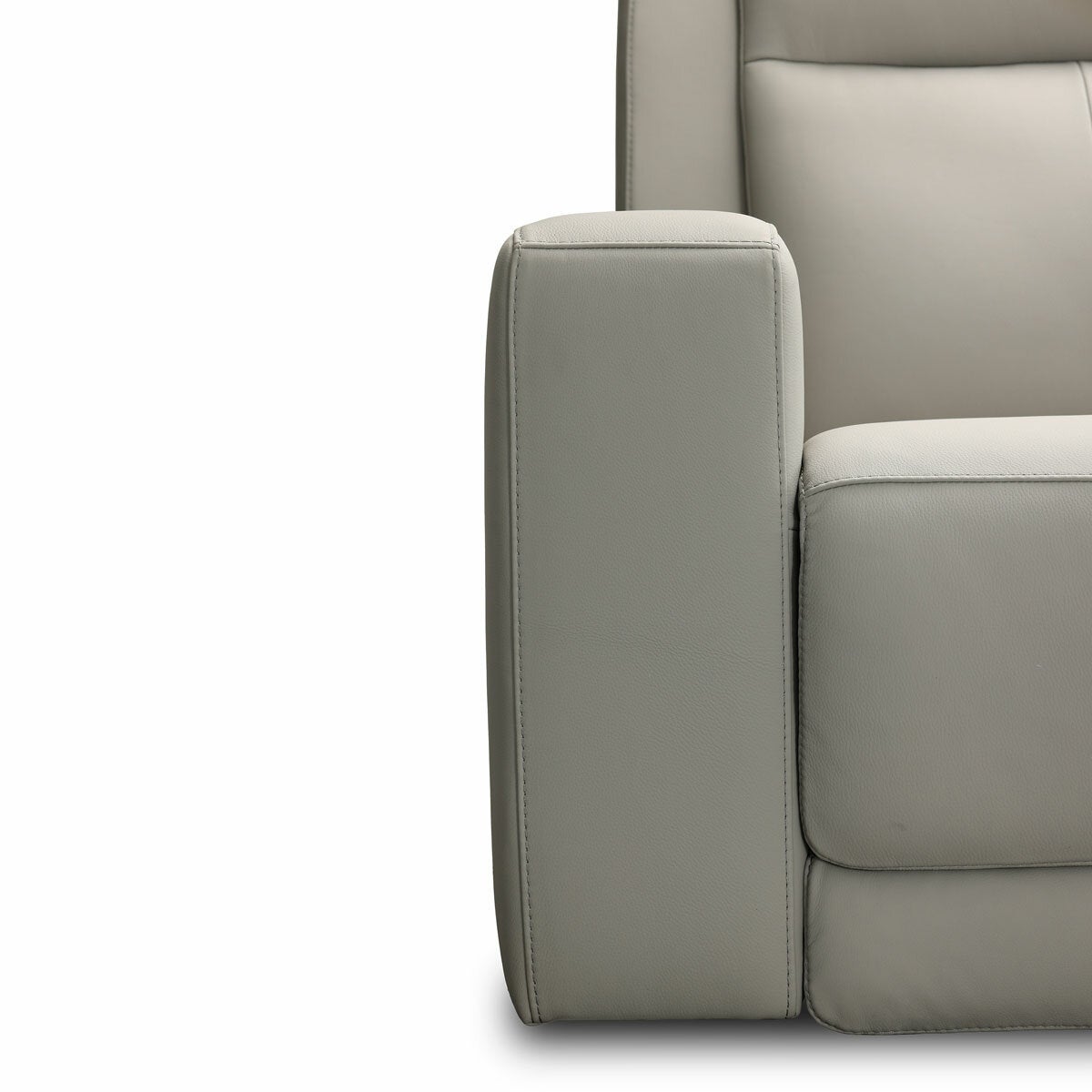 Simon Li Wren Light Grey Leather Power Reclining Armchair with Power Headrest Simon Li Wren Light Grey Leather Power Reclining Armchair with Power Headrest