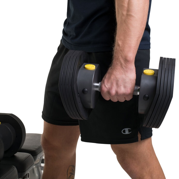 MX SELECT MX55 Rapid Change Adjustable Dumbbell System with Rack