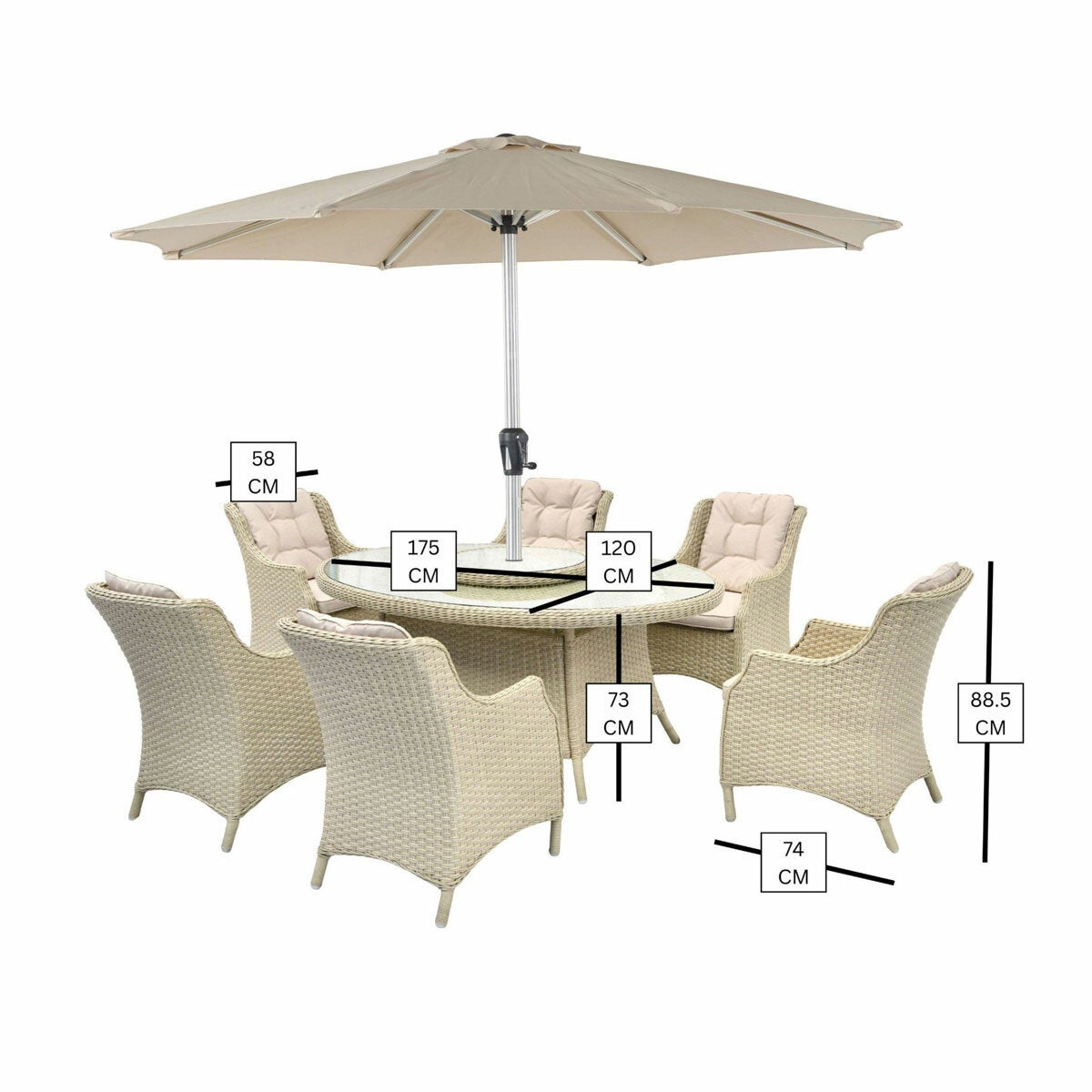 Bramblecrest Woodchester 7 Piece Dining Set Bramblecrest Woodchester 7 Piece Dining Set