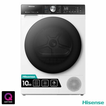 Hisense DH5S102BW, 10kg Heat Pump Tumble Dryer A+++ Rating in White