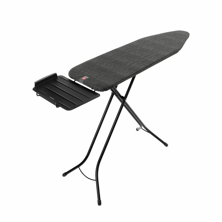 Plain white background image of brabantia ironing board angled