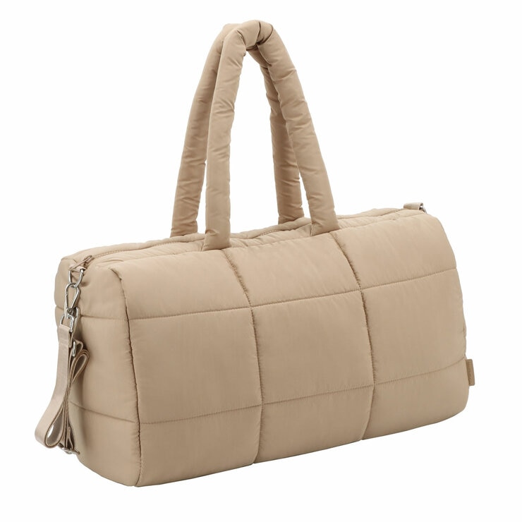 MYTAGALONGS Cloud Duffle Weekender Bag in Beige