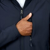 Kirkland Signature Men's Sherpa Lined Softshell Jacket in Blue