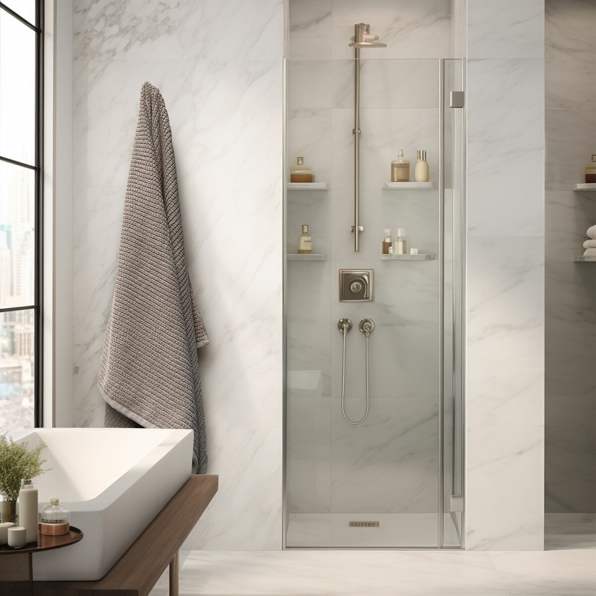 Mundo Textile Bath Sheet in Taupe, 100 x 160 cm