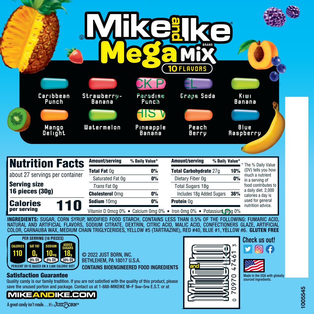 Mike & Ike Mega Mix, 816g