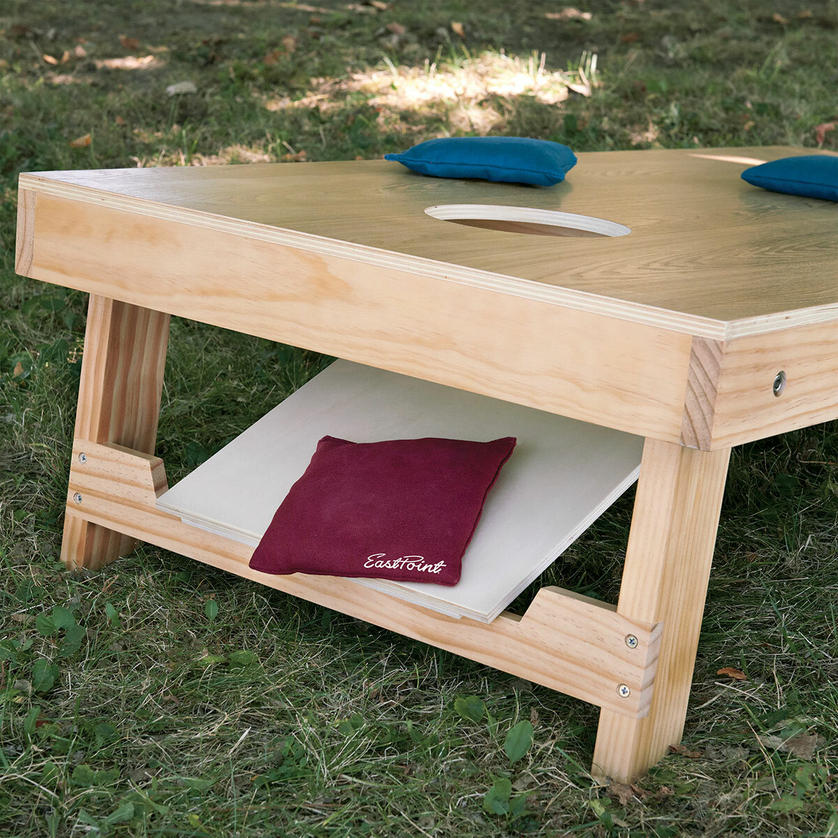 Lifestyle image showing the bean bag return ramp