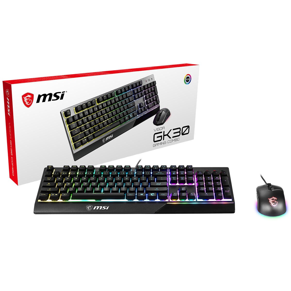 Buy MSI Vigor GK30 COMBO RGB Mechanical Gaming Keyboard & Clutch GM11 Gaming Mouse at Costco.co.uk