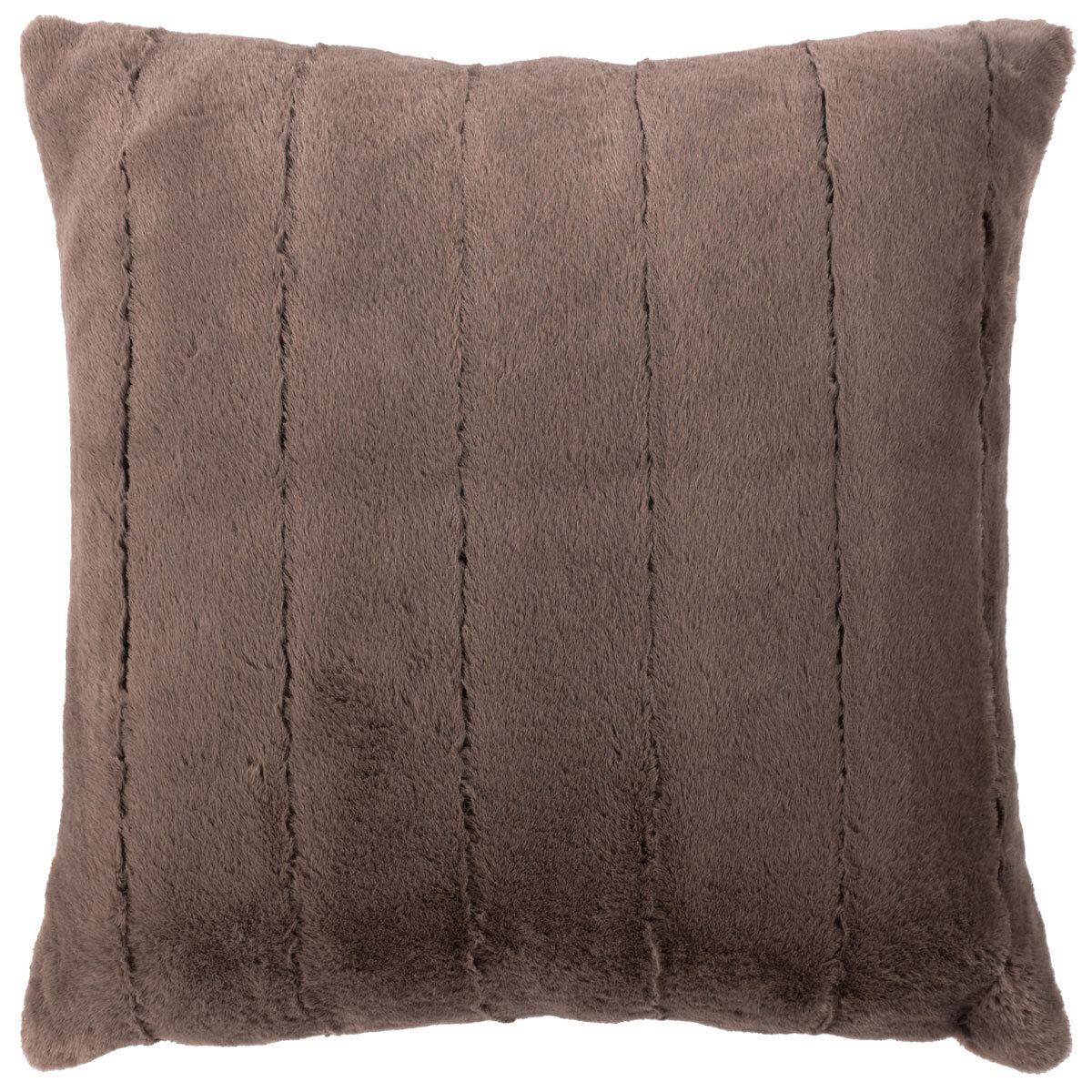 Empress Taupe Faux Fur Feather Cushion Costco UK